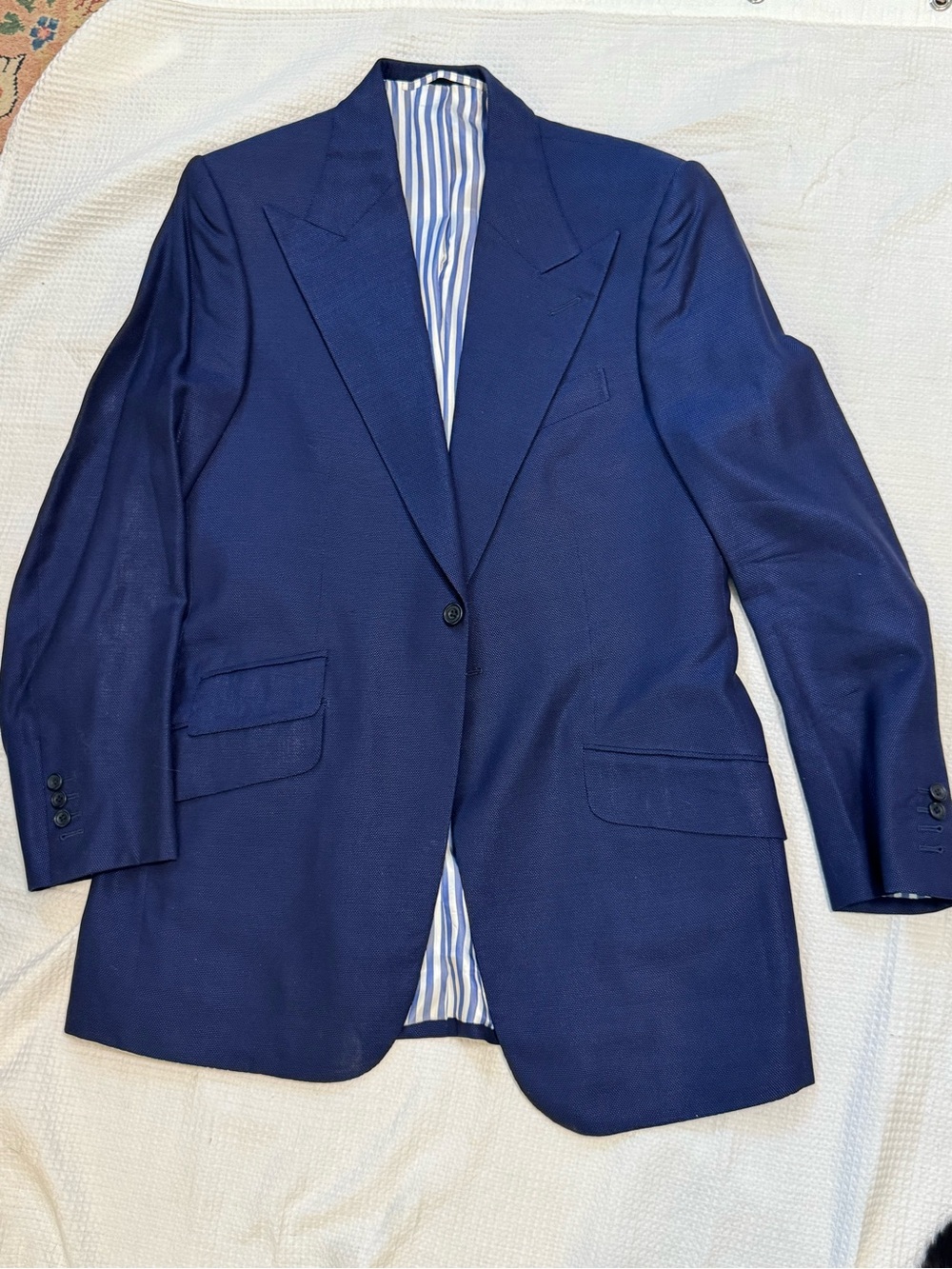 Bedpoke Men's Navy Blazer - Single-Breasted Formal Jacket